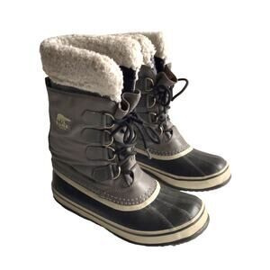 Sorel Winter Carnival Boots Size 7 Quarry Mid Calf Waterproof Snow Boots NL1495